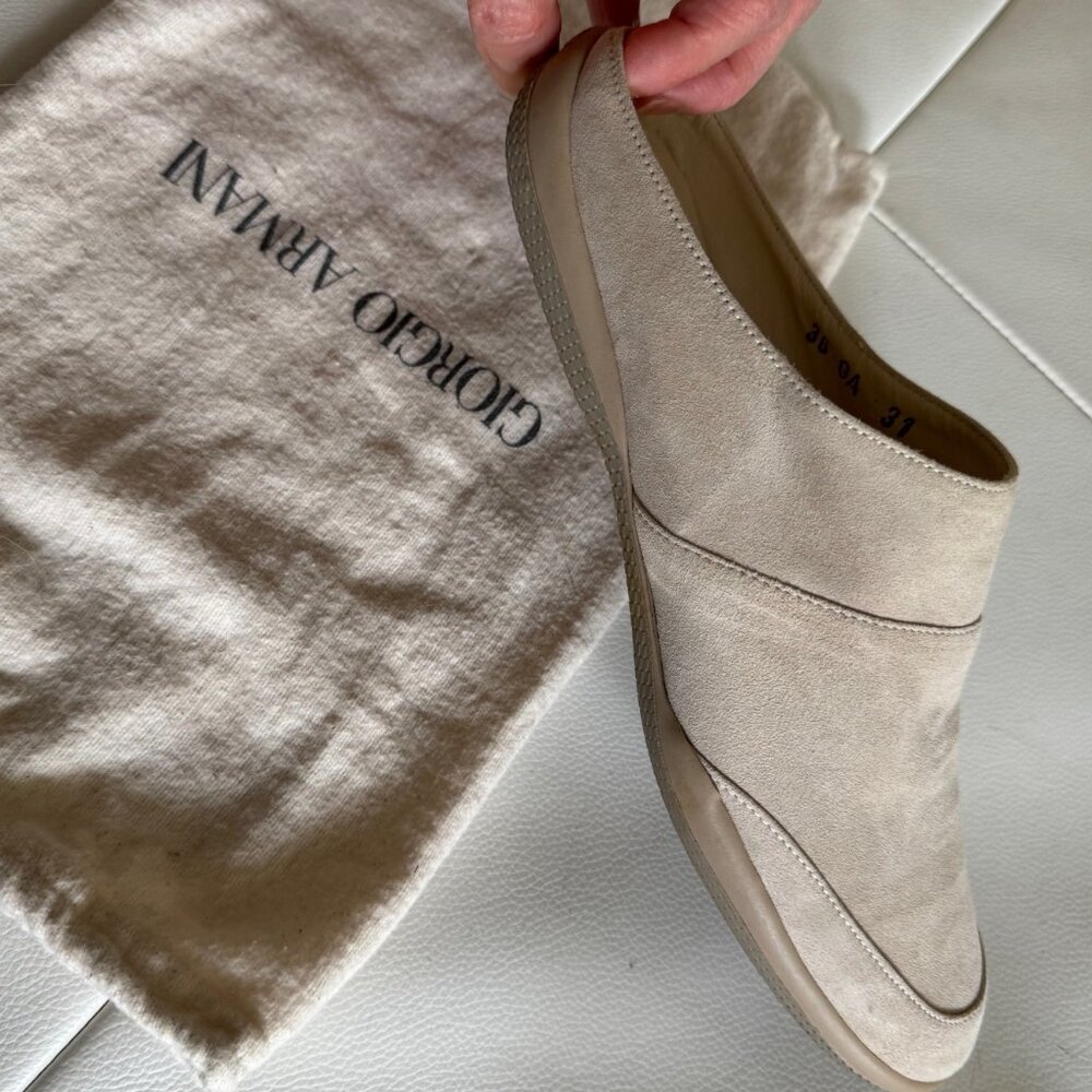 New Vintage Giorgio Armani Suede Slipper Shoe
